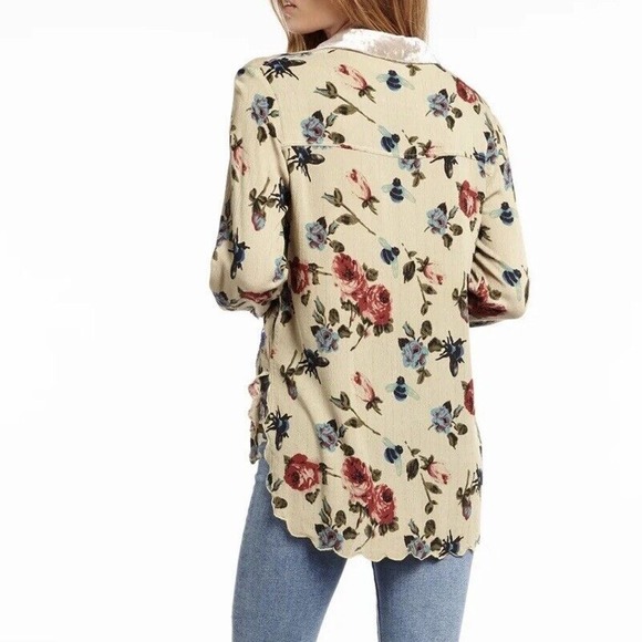 Aratta Silent Journey Anthropologie Embroidered Floral Blouse - Picture 2 of 16
